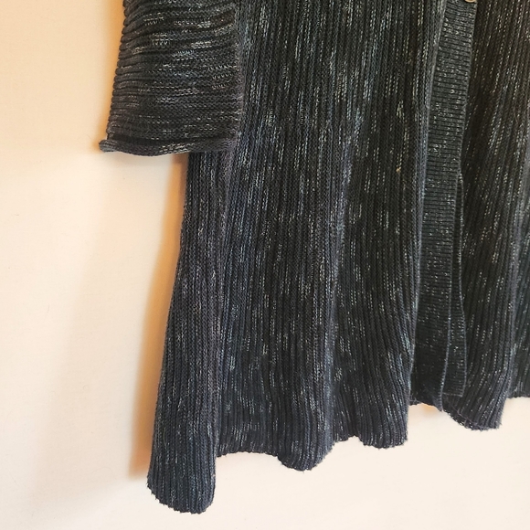 Style & Co Blue Button Front Sweater cardigan womens size medium - Picture 4 of 13